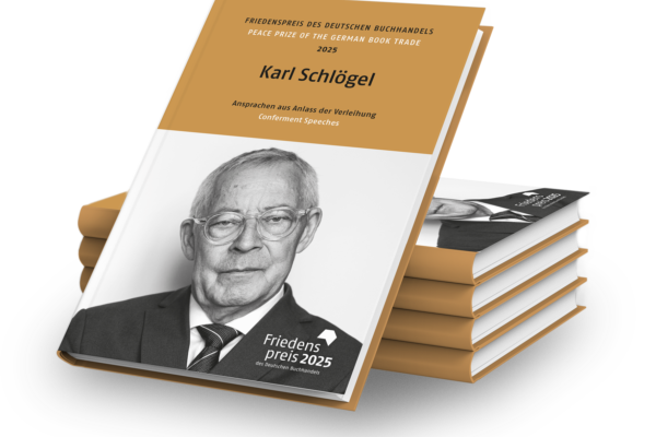 Bücherstapel mit Friedenspreisbüchern