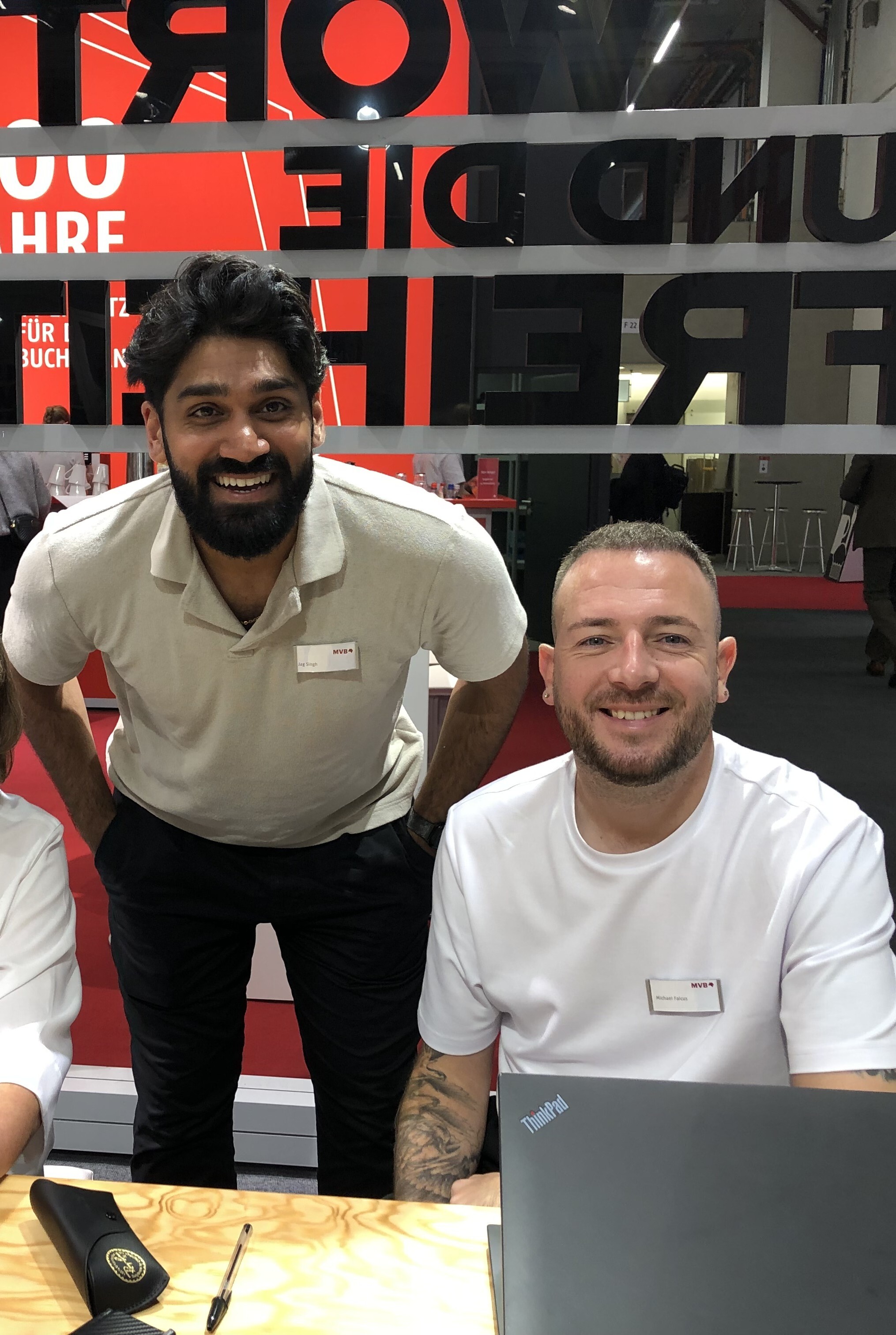 Jag und Michael sind voller Vorfreude auf das Event