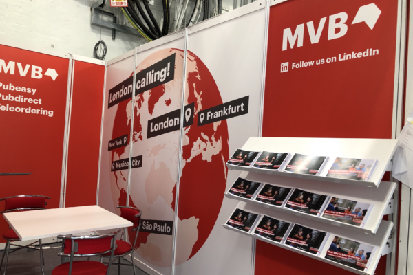 Der MVB Stand auf der London Book Fair 2023.
