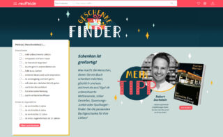 Die Webseite des "Geschenkefinder" der Buchhandlung Reuffel.