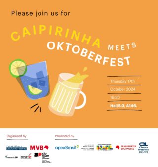 Grafik für das Standevent "Caipirinha meets Oktoberfest" auf der Frankfurter Buchmesse 2024.