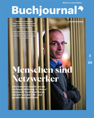 Buchjournal-Cover mit Autor Yuval Noah Harari