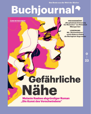Cover vom Buchjournal mit einer Line-Art-Zeichnung von zwei Gesichtern