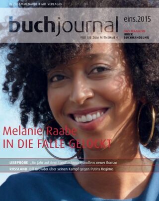 Cover Buchjournal mit Autorin Melanie Raabe
